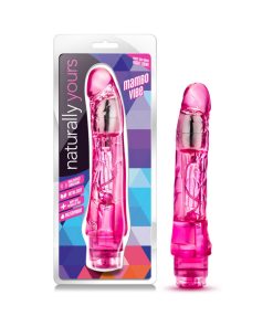 Naturally Yours Mambo Vibe Realistic 9 In. Vibrating Dildo Pink