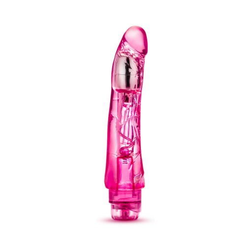 Naturally Yours Mambo Vibe Realistic 9 In. Vibrating Dildo Pink - Image 2
