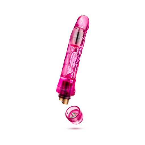 Naturally Yours Mambo Vibe Realistic 9 In. Vibrating Dildo Pink - Image 5