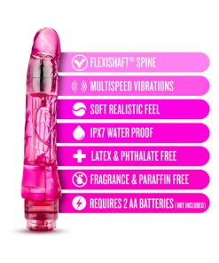 Naturally Yours Mambo Vibe Realistic 9 In. Vibrating Dildo Pink