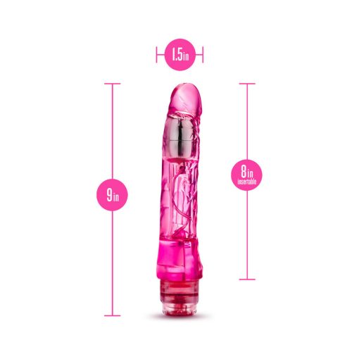 Naturally Yours Mambo Vibe Realistic 9 In. Vibrating Dildo Pink - Image 7