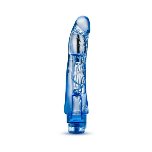 Naturally Yours Mambo Vibe Realistic 9 In. Vibrating Dildo Blue - Image 3