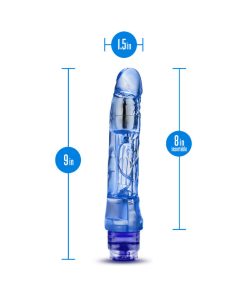 Naturally Yours Mambo Vibe Realistic 9 In. Vibrating Dildo Blue