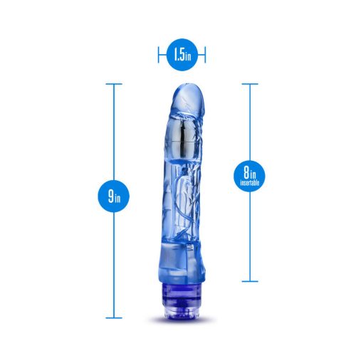 Naturally Yours Mambo Vibe Realistic 9 In. Vibrating Dildo Blue - Image 7