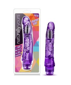 Naturally Yours Mambo Vibe Realistic 9 In. Vibrating Dildo Purple