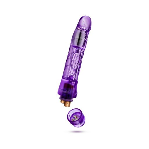 Naturally Yours Mambo Vibe Realistic 9 In. Vibrating Dildo Purple - Image 5