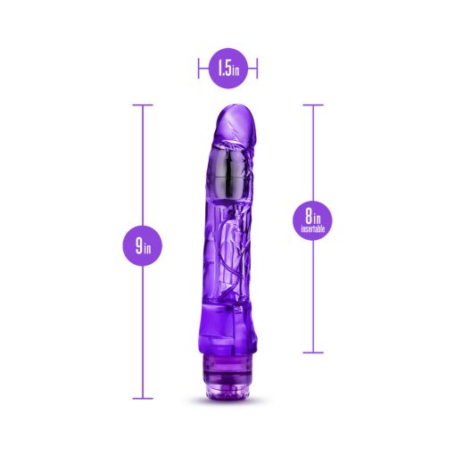 Naturally Yours Mambo Vibe Realistic 9 In. Vibrating Dildo Purple - Image 7