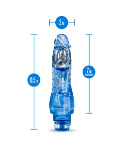 Naturally Yours Fantasy Vibe Realistic 8.5 In. Vibrating Dildo Blue