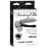 Fetish Fantasy Elite Double Trouble 6 In. Silicone Dual-Entry Strap-On Dildo Black