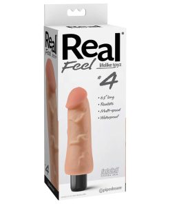 Real Feel Lifelike Toyz No. 4 Realistic 6.5 In. Vibrating Dildo Beige