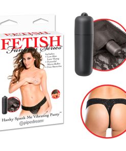 Fetish Fantasy Series Hanky Spank Me Vibrating Panty Black