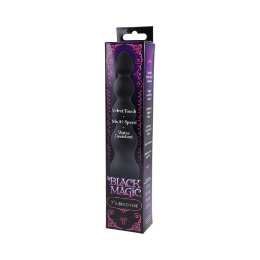 Black Magic 7In Ribbed Vibrator - Image 3