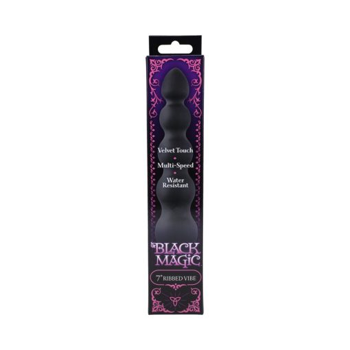 Black Magic 7In Ribbed Vibrator - Image 4