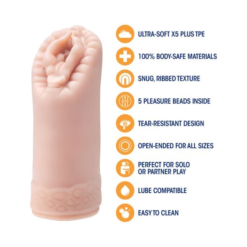 M For Men Sexy Snatch Vagina Stroker Beige - Image 7