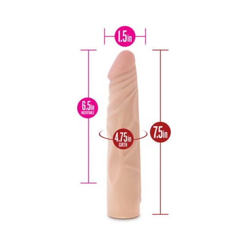 X5 Plus Realistic 7.5 In. Posable Dildo Beige - Image 8