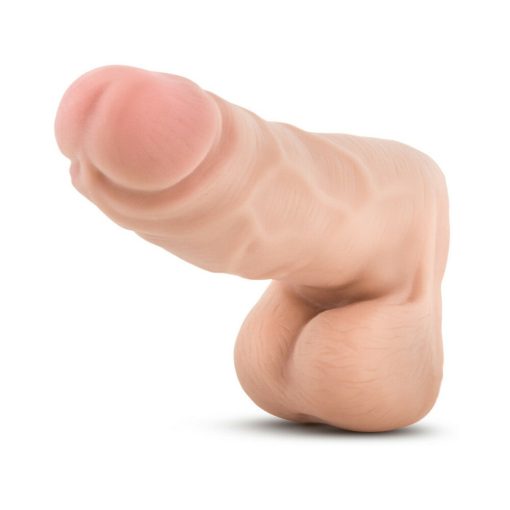 X5 Plus Realistic 5 In. Posable Dildo With Balls Beige - Image 4