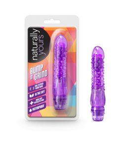 Naturally Yours Bump N' Grind Textured Slimline Vibrator Purple