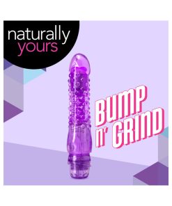 Naturally Yours Bump N' Grind Textured Slimline Vibrator Purple