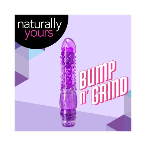 Naturally Yours Bump N' Grind Textured Slimline Vibrator Purple - Image 5
