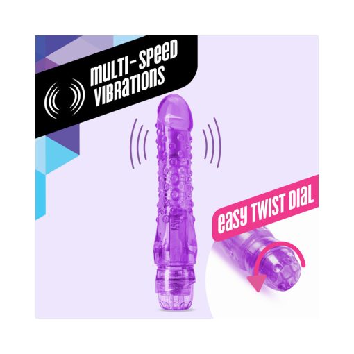 Naturally Yours Bump N' Grind Textured Slimline Vibrator Purple - Image 6