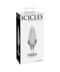 Icicles No. 26 Glass Anal Plug 4.5 In. Clear