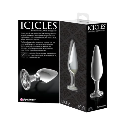 Icicles No. 26 Glass Anal Plug 4.5 In. Clear - Image 5