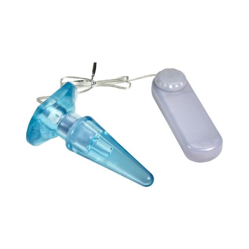 B Yours Basic Anal Pleaser Remote-Controlled Vibrating Anal Plug Blue - Image 4