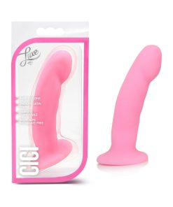 Luxe Cici 6.5 In. Curved Silicone Dildo Pink