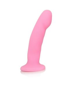 Luxe Cici 6.5 In. Curved Silicone Dildo Pink