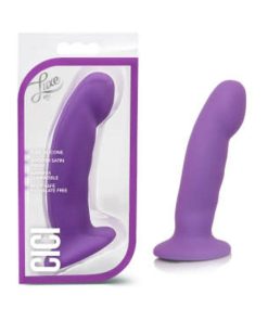 Luxe Cici 6.5 In. Curved Silicone Dildo Purple