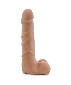 Au Naturel Suave 7 In. Posable Dual Density Dildo With Balls Tan