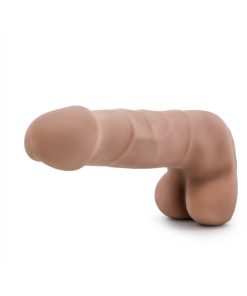 Au Naturel Suave 7 In. Posable Dual Density Dildo With Balls Tan
