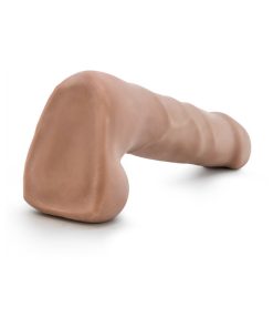 Au Naturel Suave 7 In. Posable Dual Density Dildo With Balls Tan