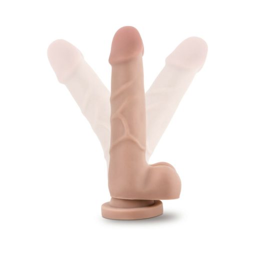 Dr. Skin Basic 7 Realistic 7.75 In. Dildo With Balls Beige - Image 7