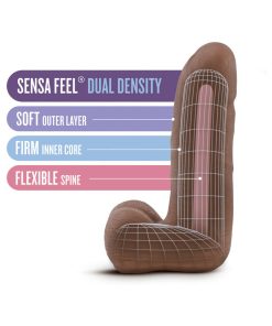 Au Naturel Carlito 5 In. Posable Dual Density Dildo With Balls Tan