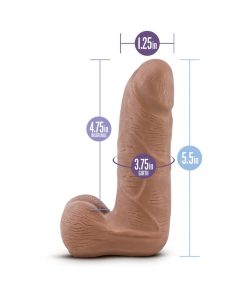 Au Naturel Carlito 5 In. Posable Dual Density Dildo With Balls Tan