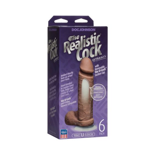 The Realistic Cock - Ur3 - 6 Inch Brown
