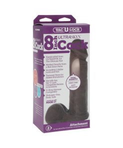 Vac-U-Lock - 8-Inch Ultraskyn Cock Black