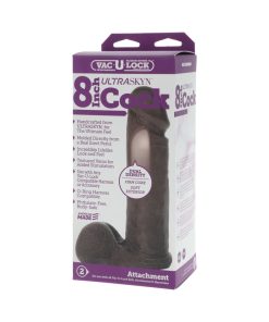 Vac-U-Lock - 8-Inch Ultraskyn Cock Black