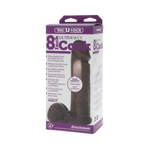 Vac-U-Lock - 8-Inch Ultraskyn Cock Black - Image 4