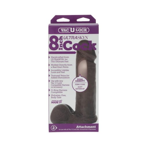Vac-U-Lock - 8-Inch Ultraskyn Cock Black - Image 5
