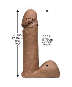 Vac-U-Lock - 6-Inch Ultraskyn Cock Brown