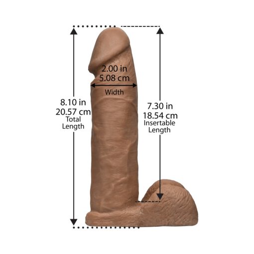Vac-U-Lock - 8-Inch Ultraskyn Cock Brown - Image 3