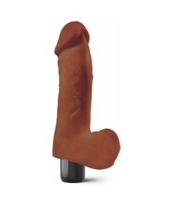 Real Feel Lifelike Toyz No. 2 Realistic 7.25 In. Vibrating Dildo With Balls Brown