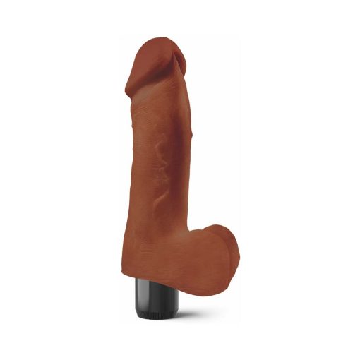 Real Feel Lifelike Toyz No. 2 Realistic 7.25 In. Vibrating Dildo With Balls Brown - Image 2