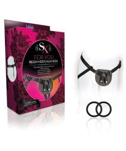Sx For You Adjustable Faux Leather Beginner'S Harness Black