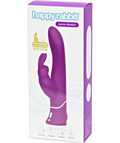 Happy Rabbit Curve Rechargeable Silicone Rabbit Vibrator Purple