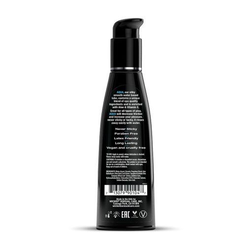 Wicked Aqua Water-Based Lubricant 4 Oz. - Image 2