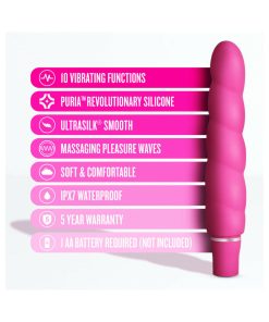 Luxe Anastasia Silicone Slimline Vibrator Pink