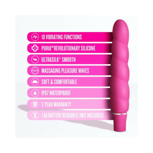 Luxe Anastasia Silicone Slimline Vibrator Pink - Image 3